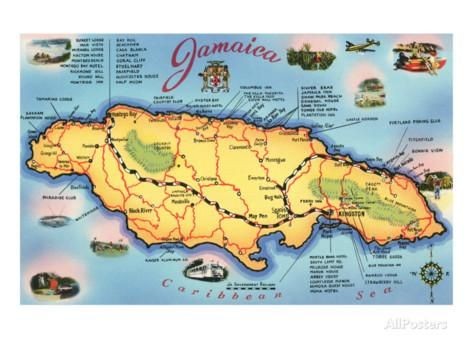 map of jamaica